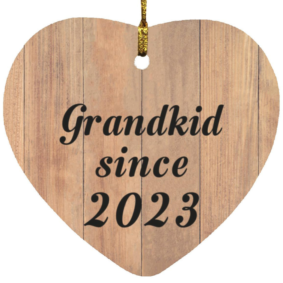 Grandkid Since 2023 - Heart Ornament C