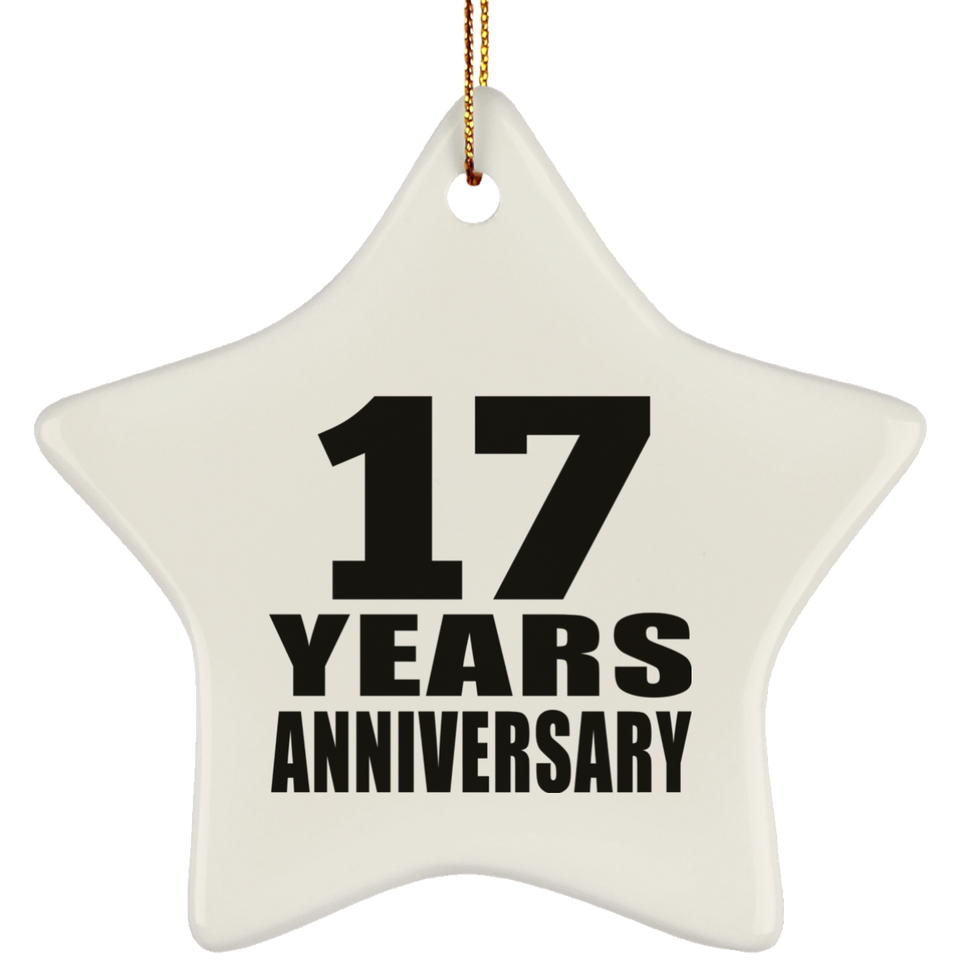 17th Anniversary 17 Years - Star Ornament
