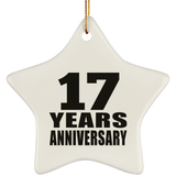 17th Anniversary 17 Years - Star Ornament