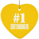 Number One #1 Event Coordinator - Heart Ornament