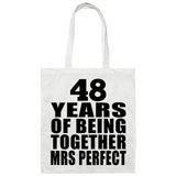 48th Anniversary 48 Years Of Being Mrs Perfect - Tote Bag White