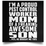 Proud Pest Control Worker Mom Of Awesome Son - Poster Square