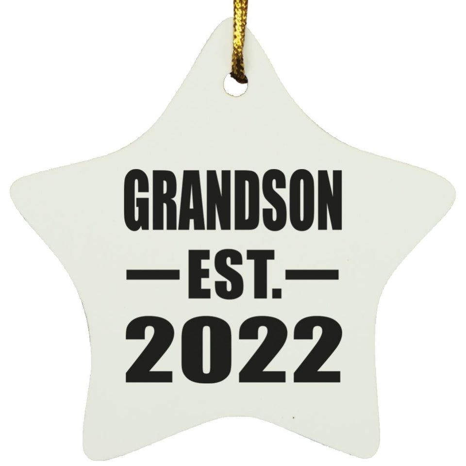 Grandson Established EST. 2022 - Star Ornament