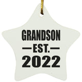 Grandson Established EST. 2022 - Star Ornament