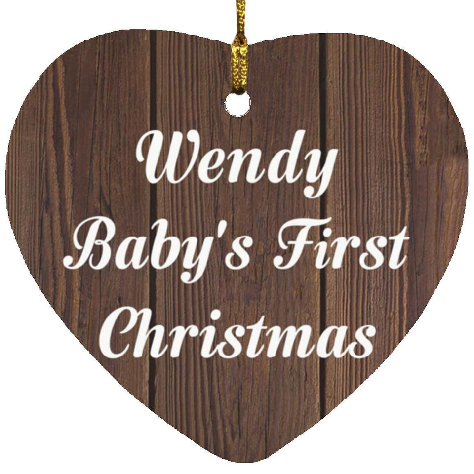 Wendy Baby's First Christmas - Heart Ornament D