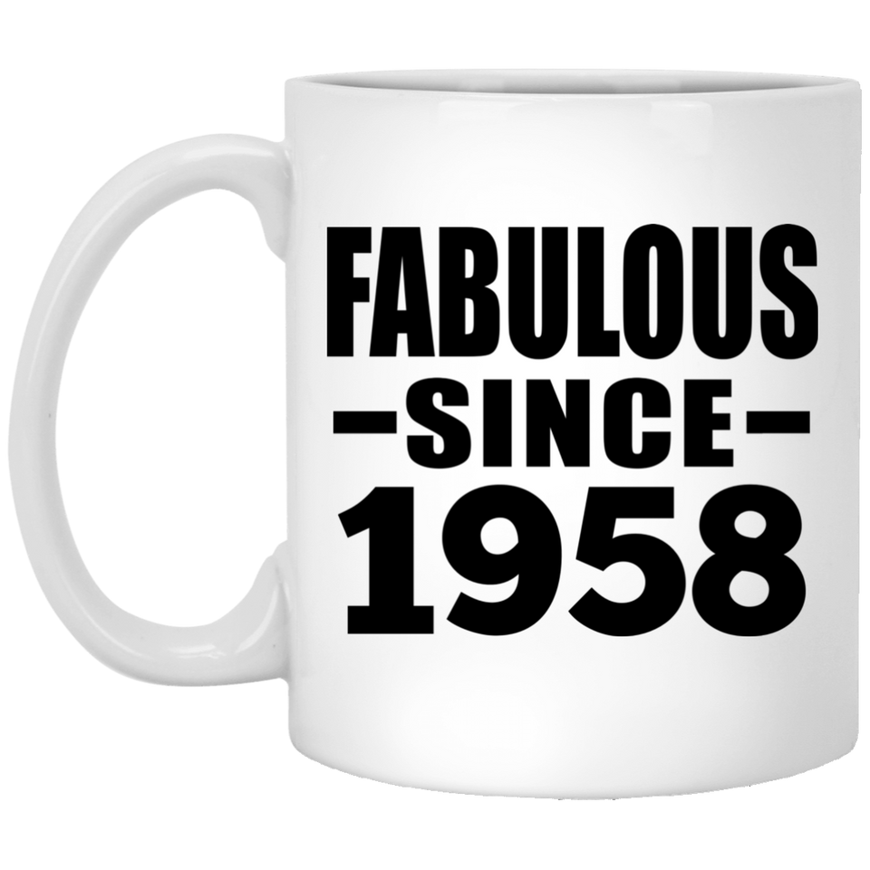 66th Birthday Fabulous Since 1958 - 11 Oz Coffee Mug