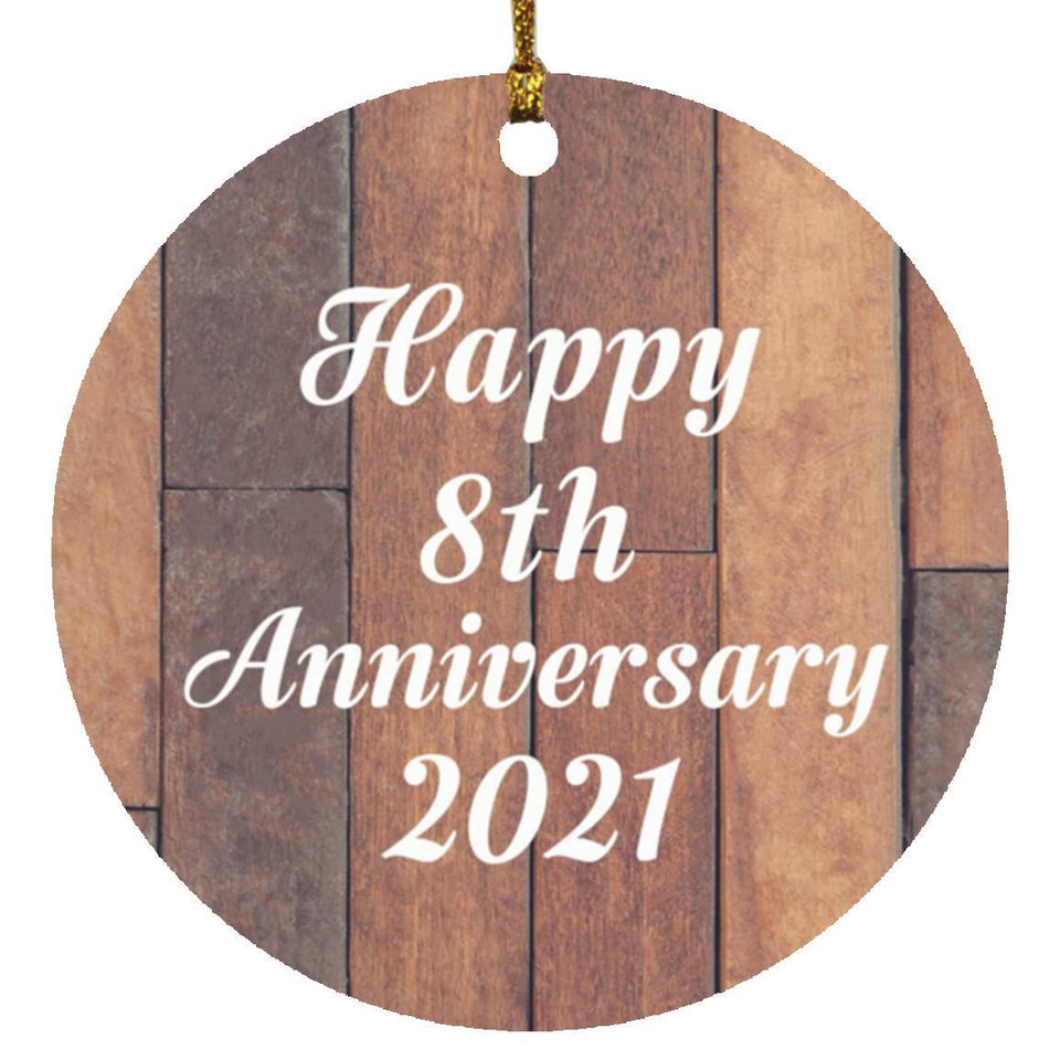 Happy 8th Anniversary 2021 - Circle Ornament E