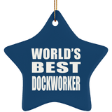 World's Best Dockworker - Star Ornament