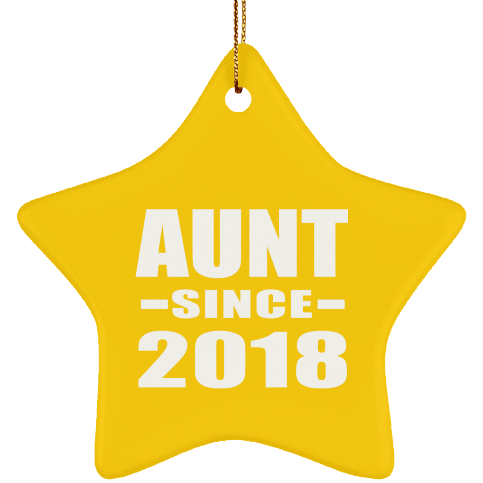 Aunt Since 2018 - Star Ornament