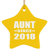 Aunt Since 2018 - Star Ornament