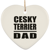 Cesky Terrier Dad - Heart Ornament
