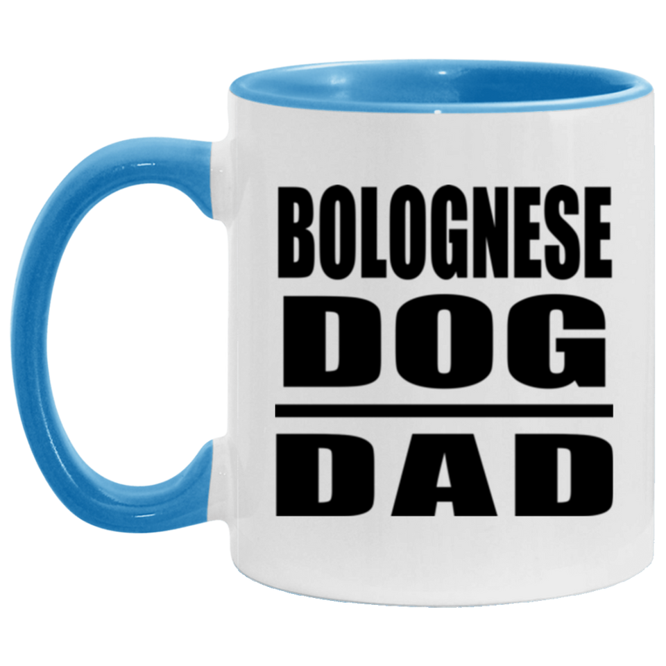 Bolognese Dog Dad - 11oz Accent Mug Blue