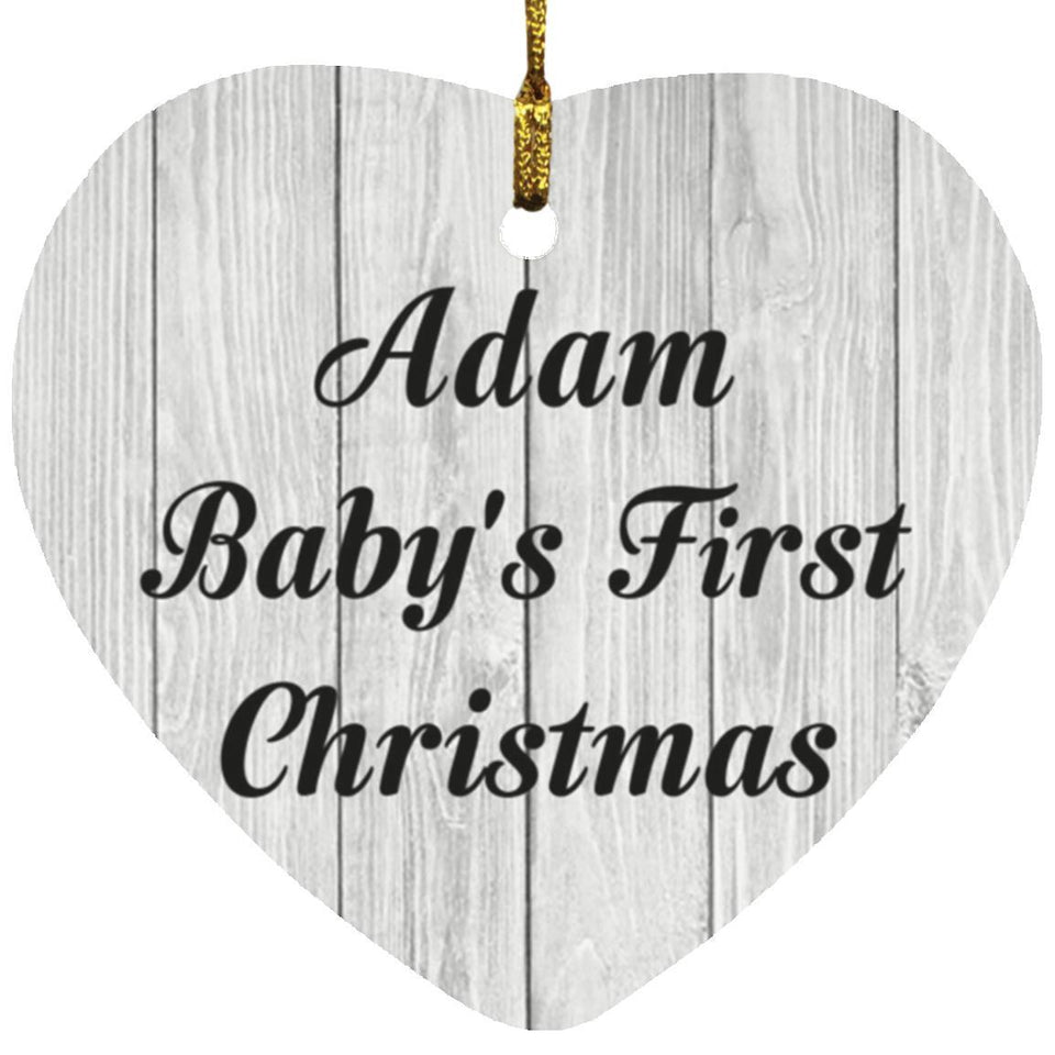Adam Baby's First Christmas - Heart Ornament F