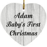 Adam Baby's First Christmas - Heart Ornament F