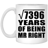 86th Anniversary Square Root of 7396 Years of Being Mr Right - 11oz Coffee Mug