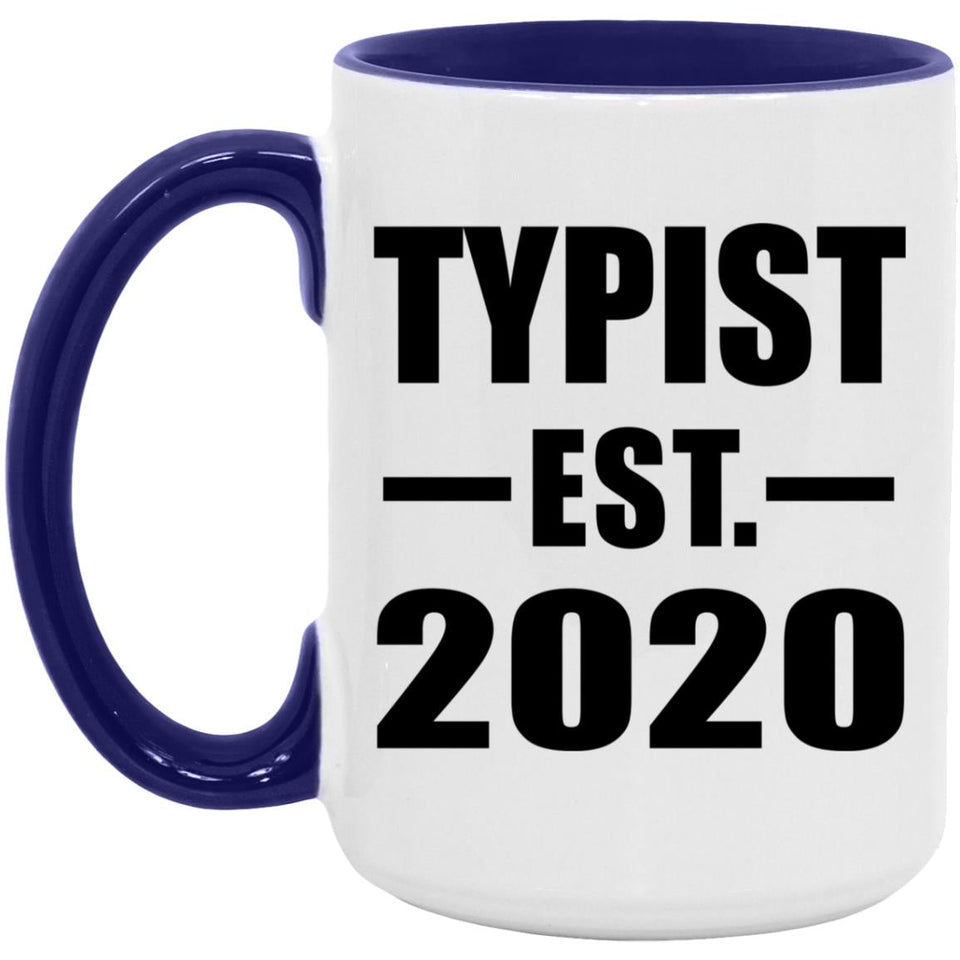 Typist Established EST. 2020 - 15oz Accent Mug Purple