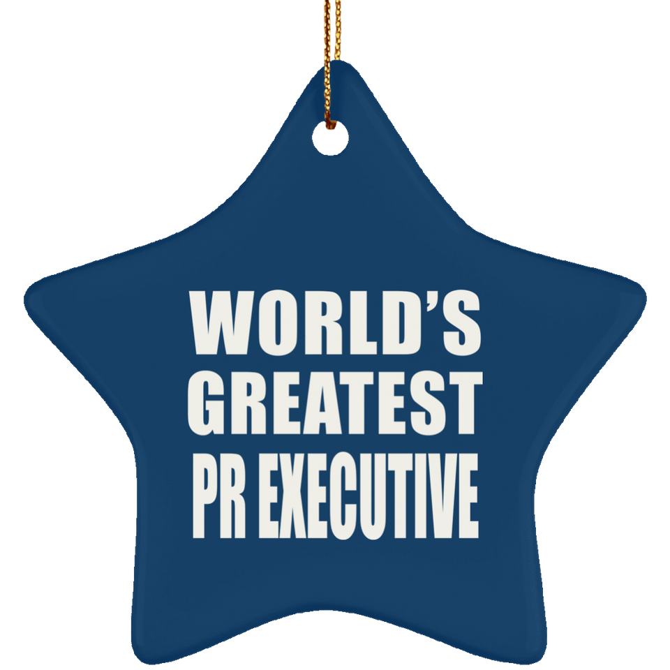 World's Greatest Pr Executive - Star Ornament