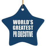 World's Greatest Pr Executive - Star Ornament