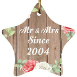 20th Anniversary Mr & Mrs Since 2004 - Star Ornament B