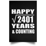 Happy 49th Anniversary Square Root of 2401 Years & Counting - Poster Portrait