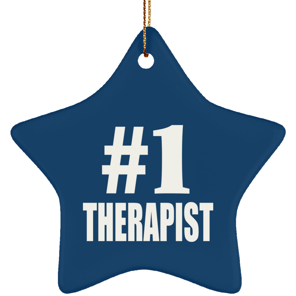 Number One #1 Therapist - Star Ornament