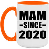 Mam Since 2020 - 15oz Accent Mug Orange