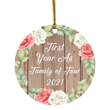First Year As Family Of Four 2021 - Circle Ornament B