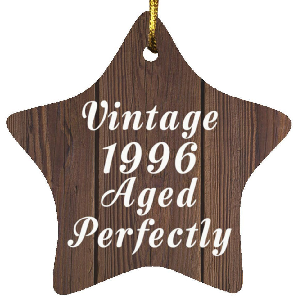 28th Birthday Vintage 1996 Aged Perfectly - Star Ornament D