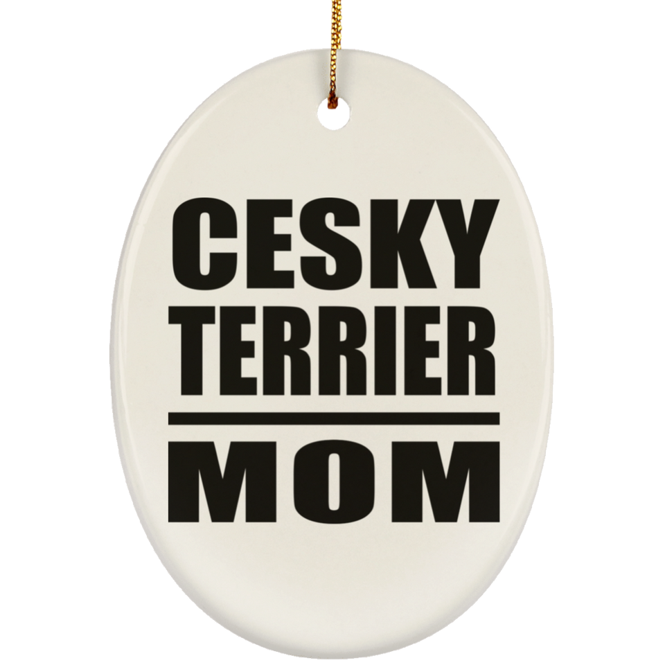 Cesky Terrier Mom - Oval Ornament