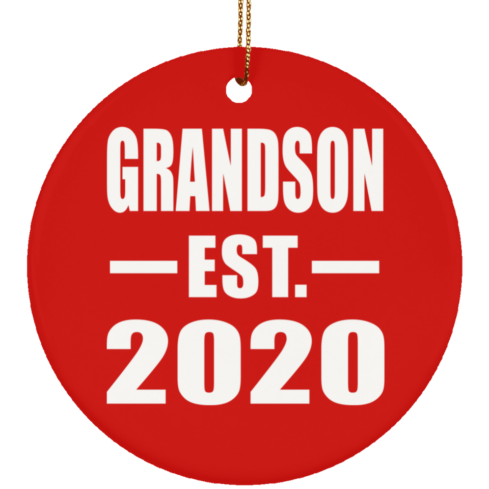 Grandson Established EST. 2020 - Circle Ornament