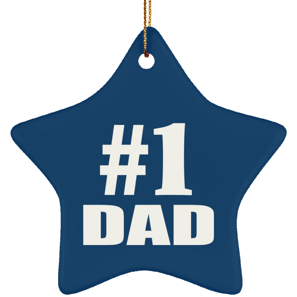 Number One #1 Dad - Star Ornament