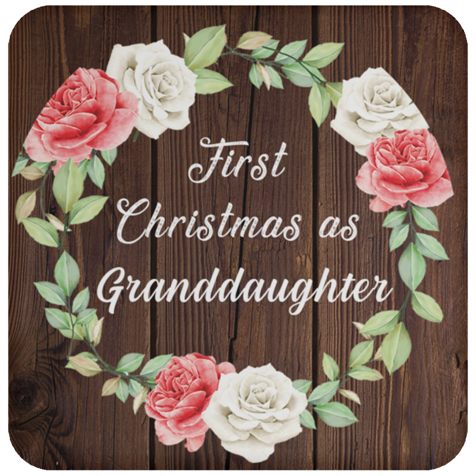 First Christmas As Granddaughter - Drink Coaster A
