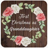 First Christmas As Granddaughter - Drink Coaster A