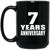 7th Anniversary 7 Years - 15 Oz Coffee Mug Black