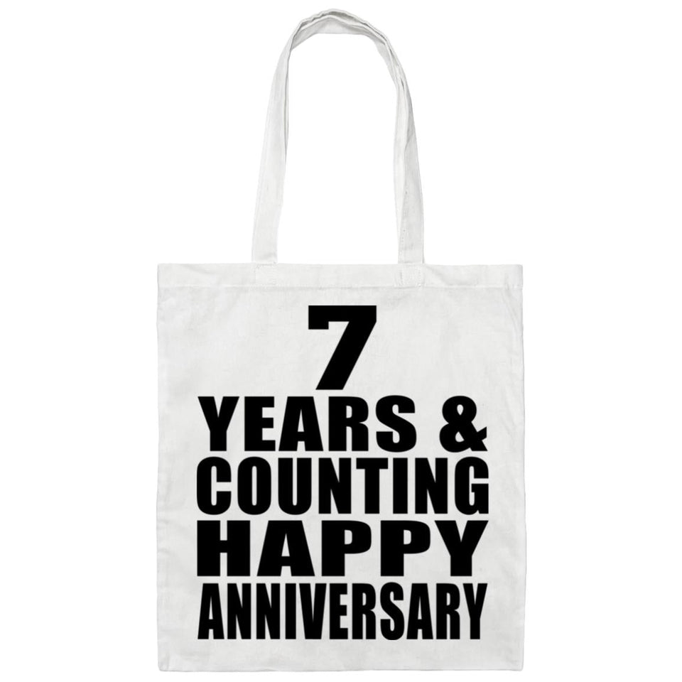 Happy 7th Anniversary 7 Years & Counting - Tote Bag White