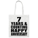 Happy 7th Anniversary 7 Years & Counting - Tote Bag White