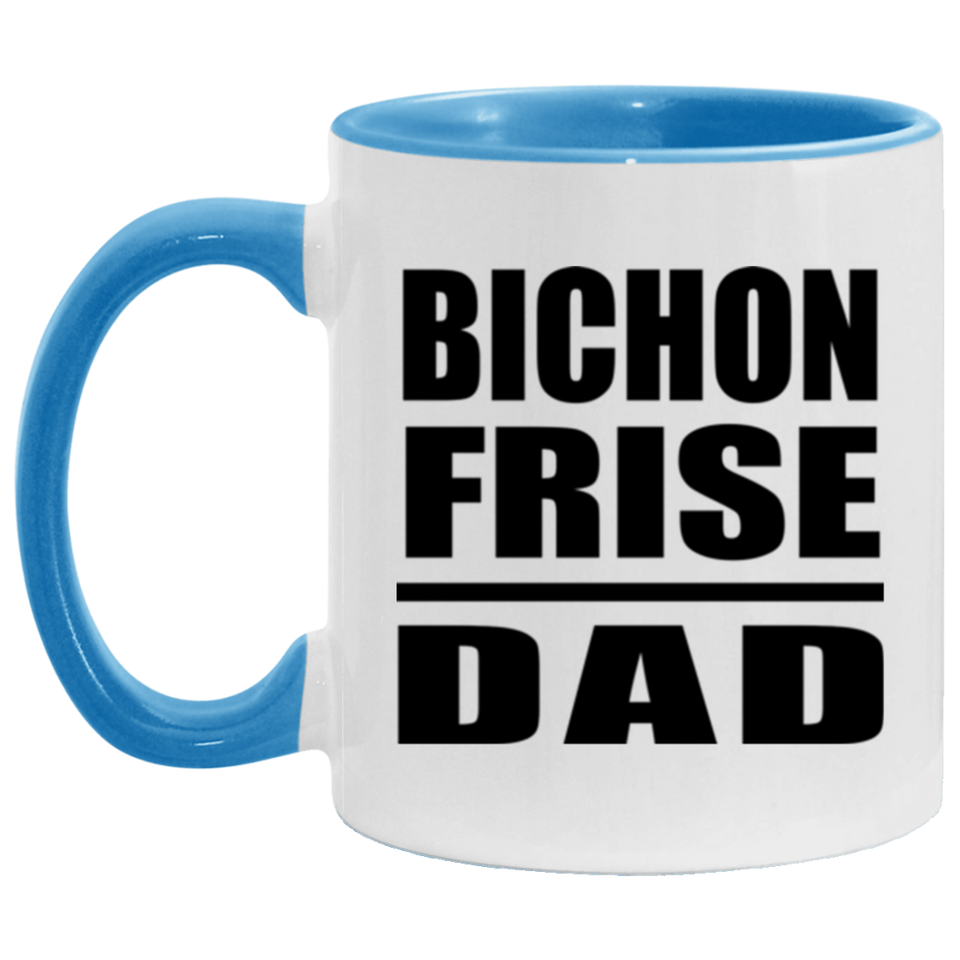 Bichon Frise Dad - 11oz Accent Mug Blue