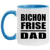 Bichon Frise Dad - 11oz Accent Mug Blue