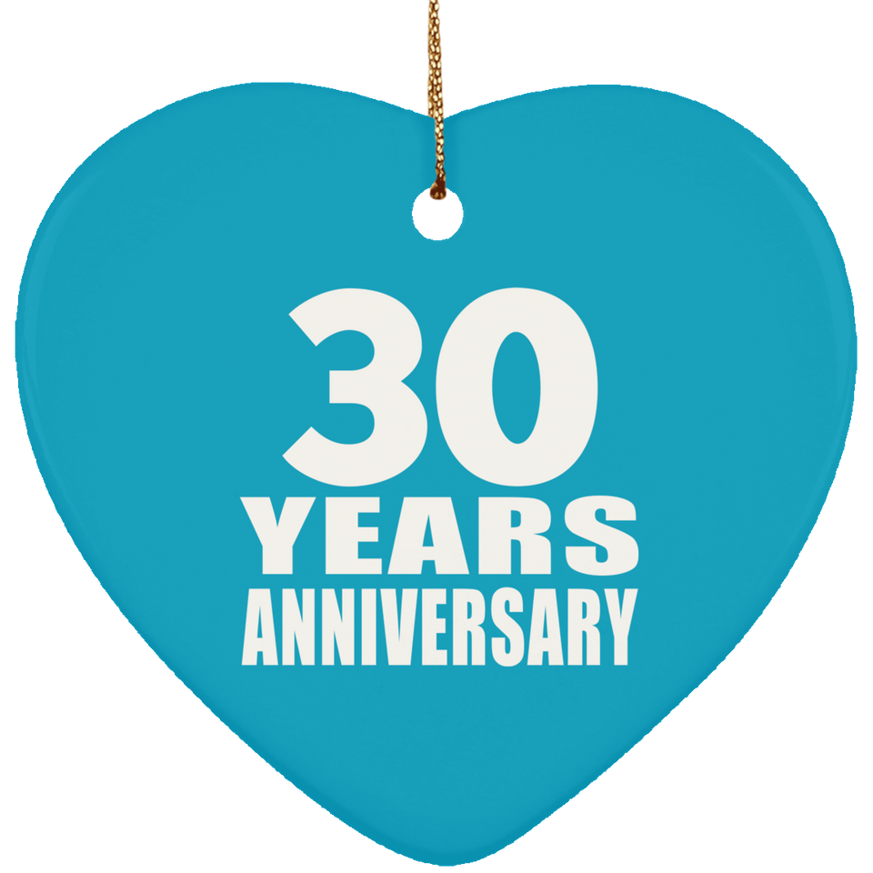 30th Anniversary 30 Years - Heart Ornament