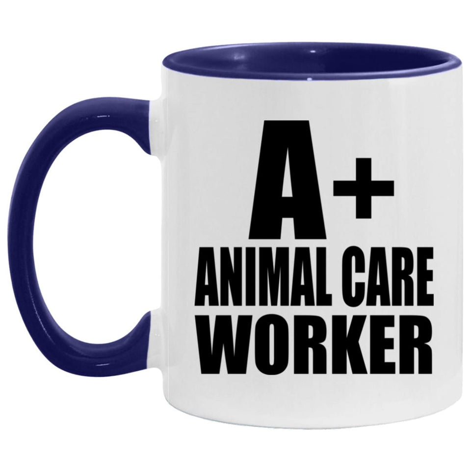 A+ Animal Care Worker - 11oz Accent Mug Purple