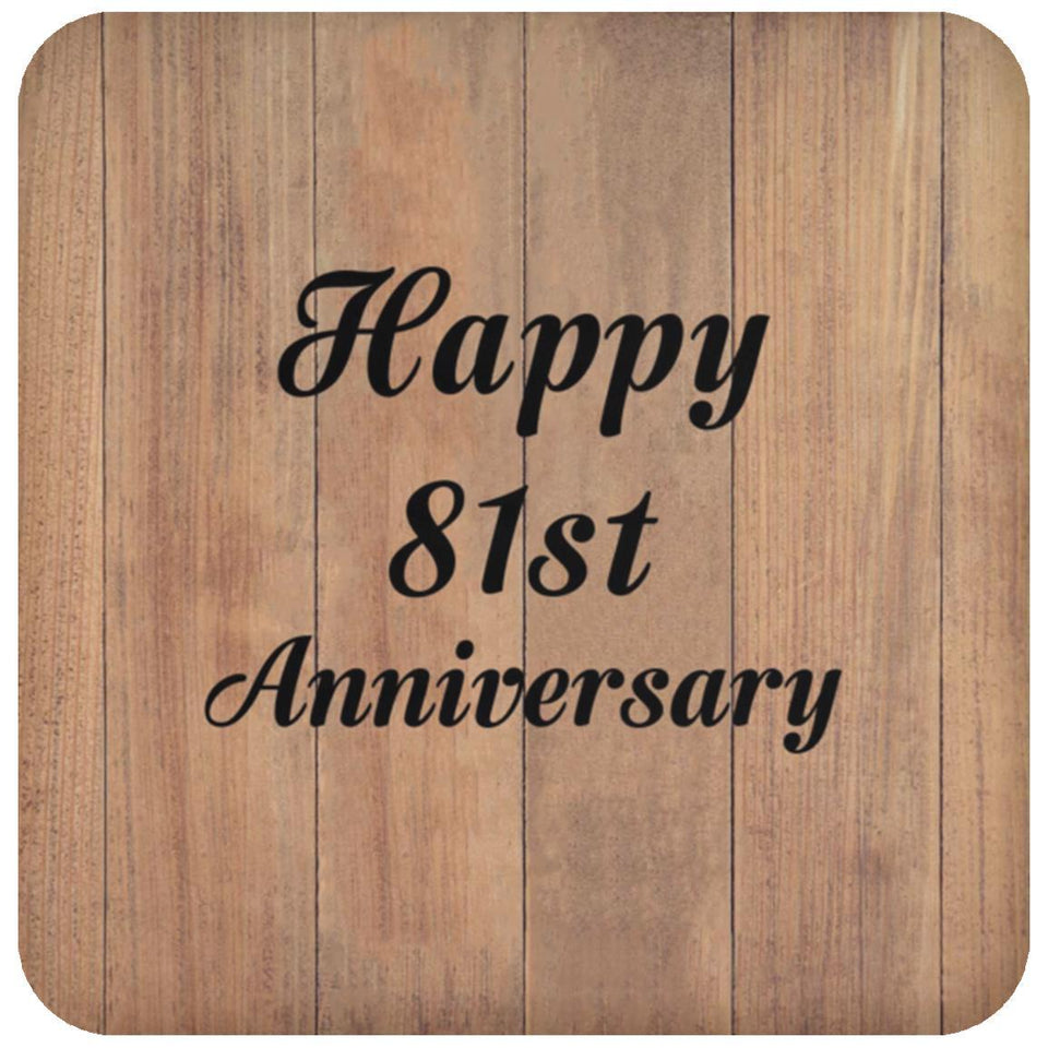 Happy 81st Anniversary - Drink Coaster C