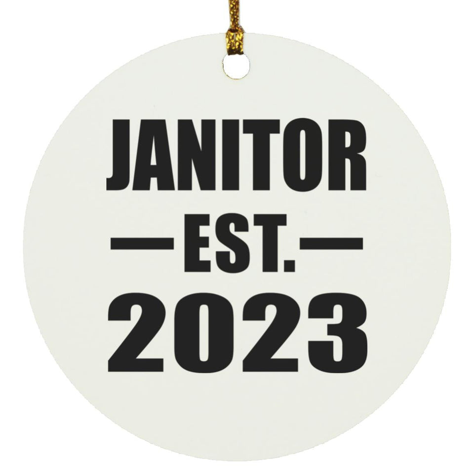 Janitor Established EST. 2023 - Circle Ornament