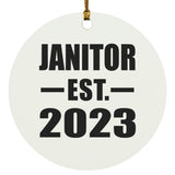Janitor Established EST. 2023 - Circle Ornament