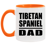Tibetan Spaniel Dad - 11oz Accent Mug Orange