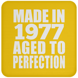 47th Birthday Made In 1977 Aged to Perfection - Drink Coaster