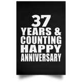 Happy 37th Anniversary 37 Years & Counting - Poster Portrait
