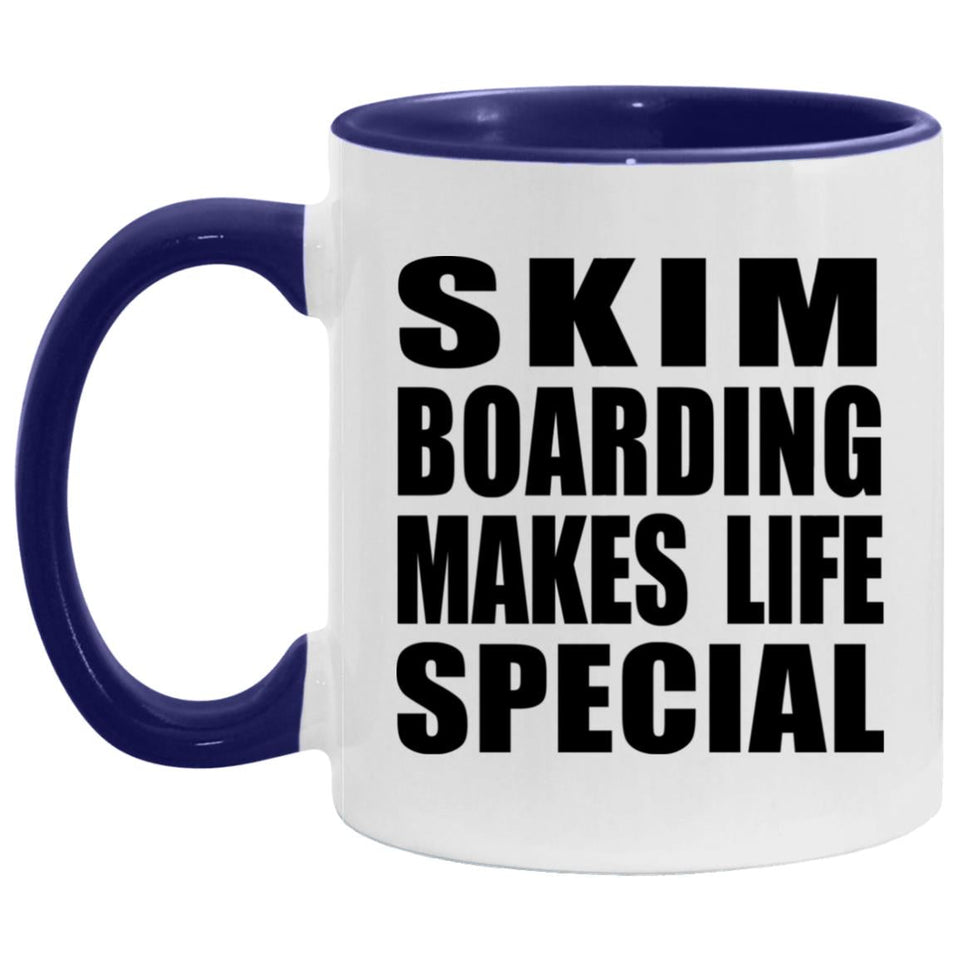 Skim Boarding Makes Life Special - 11oz Accent Mug Purple