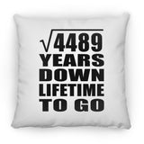 67th Anniversary Square Root of 4489 Years Lifetime To Go - Throw Pillow