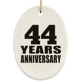 44th Anniversary 44 Years - Oval Ornament