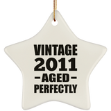 13th Birthday Vintage 2011 Aged Perfectly - Star Ornament